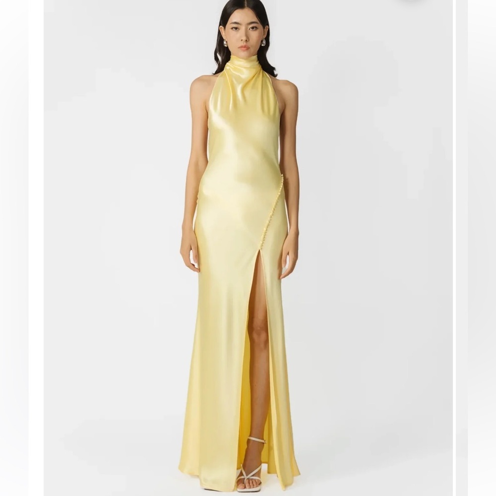 Sau Lee PENELOPE BACKLESS SATIN GOWN Size 14